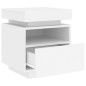 vidaXL Mesitas de noche con luces LED 2 unidades blanco 40x39x48,5 cm vidaXL Mesitas de noche con luces LED 2 unidades blanco 40x39x48,5 cm