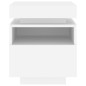 vidaXL Mesitas de noche con luces LED 2 unidades blanco 40x39x48,5 cm vidaXL Mesitas de noche con luces LED 2 unidades blanco 40x39x48,5 cm