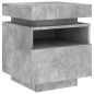 vidaXL Mesitas de noche con luces LED 2 uds gris hormigón 40x39x48,5cm