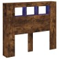 vidaXL Cabecero LED madera ingeniería roble ahumado 120x18,5x103,5 cm vidaXL Cabecero LED madera ingeniería roble ahumado 120x18,5x103,5 cm