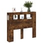 vidaXL Cabecero LED madera ingeniería roble ahumado 120x18,5x103,5 cm vidaXL Cabecero LED madera ingeniería roble ahumado 120x18,5x103,5 cm