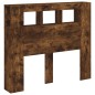 vidaXL Cabecero LED madera ingeniería roble ahumado 120x18,5x103,5 cm vidaXL Cabecero LED madera ingeniería roble ahumado 120x18,5x103,5 cm