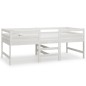 vidaXL Estructura de cama madera maciza de pino blanco 90x200 cm vidaXL Estructura de cama madera maciza de pino blanco 90x200 cm