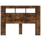 vidaXL Cabecero LED madera ingeniería roble ahumado 140x18,5x103,5 cm