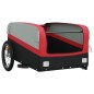 vidaXL Remolque para bicicleta hierro negro y rojo 45 kg vidaXL Remolque para bicicleta hierro negro y rojo 45 kg
