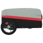 vidaXL Remolque para bicicleta hierro negro y rojo 45 kg vidaXL Remolque para bicicleta hierro negro y rojo 45 kg