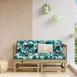 vidaXL Sofás de esquina de jardín 2 uds madera maciza impregnada