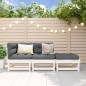 vidaXL Juego de muebles de jardín 3 pzas madera maciza de pino blanco vidaXL Juego de muebles de jardín 3 pzas madera maciza de pino blanco