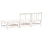 vidaXL Juego de muebles de jardín 3 pzas madera maciza de pino blanco vidaXL Juego de muebles de jardín 3 pzas madera maciza de pino blanco