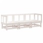 vidaXL Juego de muebles de jardín 3 pzas madera maciza de pino blanco