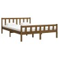 vidaXL Estructura de cama madera maciza marrón miel 140x200 cm