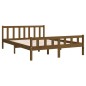 vidaXL Estructura de cama madera maciza marrón miel 140x200 cm