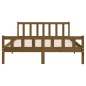 vidaXL Estructura de cama madera maciza marrón miel 140x200 cm