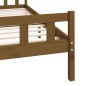vidaXL Estructura de cama madera maciza marrón miel 140x200 cm