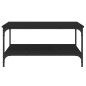 vidaXL Mesa de centro madera de ingeniería negro 80x80x40 cm vidaXL Mesa de centro madera de ingeniería negro 80x80x40 cm