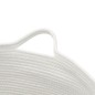 vidaXL Cesta para ropa sucia algodón gris y blanco Ø55x36 cm