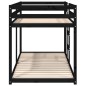 vidaXL Litera de madera maciza de pino negro 90x200 cm vidaXL Litera de madera maciza de pino negro 90x200 cm