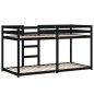 vidaXL Litera de madera maciza de pino negro 90x200 cm vidaXL Litera de madera maciza de pino negro 90x200 cm