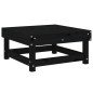 vidaXL Taburete de jardín madera maciza de pino negro vidaXL Taburete de jardín madera maciza de pino negro