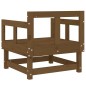 vidaXL Sillones de jardín 2 unidades madera maciza pino marrón miel vidaXL Sillones de jardín 2 unidades madera maciza pino marrón miel