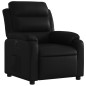 vidaXL Sillón reclinable eléctrico de cuero sintético negro