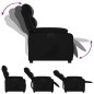 vidaXL Sillón reclinable eléctrico de cuero sintético negro