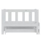 vidaXL Sofá cama extraíble madera maciza de pino blanco 2x(90x200) cm