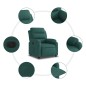 vidaXL Sillón reclinable eléctrico tela verde oscuro vidaXL Sillón reclinable eléctrico tela verde oscuro