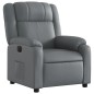 vidaXL Sillón reclinable eléctrico de cuero sintético gris vidaXL Sillón reclinable eléctrico de cuero sintético gris