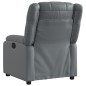 vidaXL Sillón reclinable eléctrico de cuero sintético gris vidaXL Sillón reclinable eléctrico de cuero sintético gris