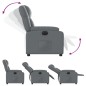 vidaXL Sillón reclinable eléctrico de cuero sintético gris vidaXL Sillón reclinable eléctrico de cuero sintético gris