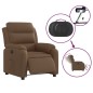 vidaXL Sillón reclinable eléctrico de tela marrón vidaXL Sillón reclinable eléctrico de tela marrón