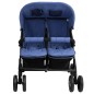 vidaXL Carrito para gemelos de acero azul marino