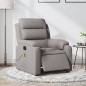 vidaXL Sillón reclinable de masaje eléctrico tela gris taupe vidaXL Sillón reclinable de masaje eléctrico tela gris taupe