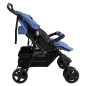 vidaXL Carrito para gemelos de acero azul marino