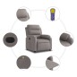vidaXL Sillón reclinable de masaje eléctrico tela gris taupe vidaXL Sillón reclinable de masaje eléctrico tela gris taupe
