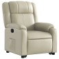 vidaXL Sillón reclinable elevable cuero artificial color crema vidaXL Sillón reclinable elevable cuero artificial color crema