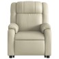 vidaXL Sillón reclinable elevable cuero artificial color crema vidaXL Sillón reclinable elevable cuero artificial color crema
