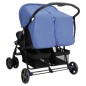 vidaXL Carrito para gemelos de acero azul marino