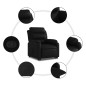 vidaXL Sillón reclinable elevable cuero artificial negro vidaXL Sillón reclinable elevable cuero artificial negro