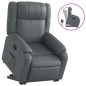 vidaXL Sillón reclinable elevable cuero artificial gris vidaXL Sillón reclinable elevable cuero artificial gris