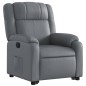 vidaXL Sillón reclinable elevable cuero artificial gris vidaXL Sillón reclinable elevable cuero artificial gris