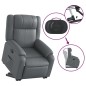 vidaXL Sillón reclinable elevable cuero artificial gris vidaXL Sillón reclinable elevable cuero artificial gris