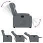vidaXL Sillón reclinable elevable cuero artificial gris vidaXL Sillón reclinable elevable cuero artificial gris