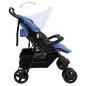 vidaXL Carrito para gemelos de acero azul marino