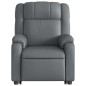 vidaXL Sillón reclinable elevable cuero artificial gris vidaXL Sillón reclinable elevable cuero artificial gris
