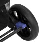 vidaXL Carrito para gemelos de acero azul marino
