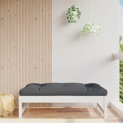 vidaXL Taburete de jardín madera maciza de pino blanco 120x80 cm