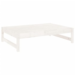 vidaXL Taburete de jardín madera maciza de pino blanco 120x80 cm