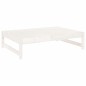 vidaXL Taburete de jardín madera maciza de pino blanco 120x80 cm vidaXL Taburete de jardín madera maciza de pino blanco 120x80 cm